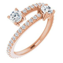Load image into Gallery viewer, 7/8 CTW Diamond Two-Stone Ring