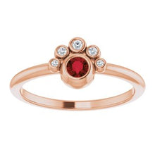 Load image into Gallery viewer, Chatham® Lab-Created Alexandrite & .04 CTW Diamond Ring