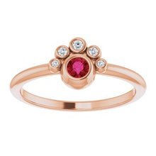 Load image into Gallery viewer, Chatham® Lab-Created Alexandrite & .04 CTW Diamond Ring