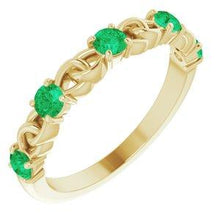 Load image into Gallery viewer, 1/2 CTW Diamond Stackable Link Ring