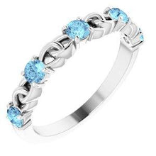 Load image into Gallery viewer, 1/2 CTW Diamond Stackable Link Ring