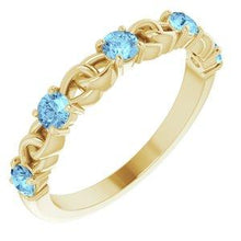 Load image into Gallery viewer, 1/2 CTW Diamond Stackable Link Ring