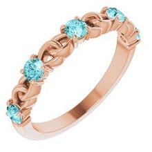 Load image into Gallery viewer, 1/2 CTW Diamond Stackable Link Ring