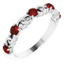 Load image into Gallery viewer, 1/2 CTW Diamond Stackable Link Ring