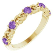 Load image into Gallery viewer, 1/2 CTW Diamond Stackable Link Ring