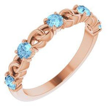 Load image into Gallery viewer, 1/2 CTW Diamond Stackable Link Ring