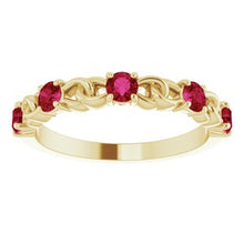 Load image into Gallery viewer, 1/2 CTW Diamond Stackable Link Ring