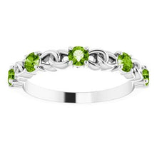 Load image into Gallery viewer, 1/2 CTW Diamond Stackable Link Ring