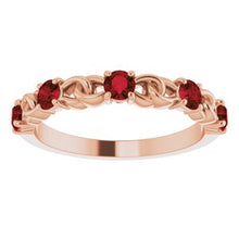 Load image into Gallery viewer, 1/2 CTW Diamond Stackable Link Ring