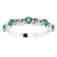 Load image into Gallery viewer, 1/2 CTW Diamond Stackable Link Ring