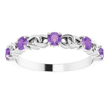 Load image into Gallery viewer, 1/2 CTW Diamond Stackable Link Ring