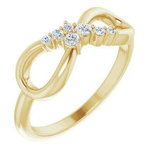 Load image into Gallery viewer, 1/8 CTW Diamond Infinity-Inspired Ring