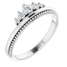 Load image into Gallery viewer, 1/5 CTW Diamond Stackable Crown Ring