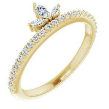 Load image into Gallery viewer, 1/3 CTW Diamond Stackable Crown Ring