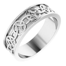 Load image into Gallery viewer, 7 mm Celtic-Inspired Band
