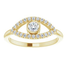 Load image into Gallery viewer, Blue Sapphire Sapphire Evil Eye Ring