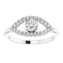 Load image into Gallery viewer, Blue Sapphire Sapphire Evil Eye Ring