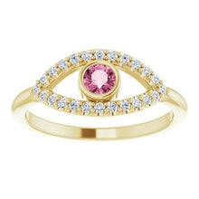 Load image into Gallery viewer, Blue Sapphire Sapphire Evil Eye Ring