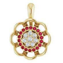 Load image into Gallery viewer, Ruby & 1/6 CTW Diamond Pendant