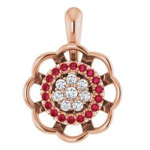 Load image into Gallery viewer, Ruby & 1/6 CTW Diamond Pendant