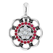 Load image into Gallery viewer, Ruby & 1/6 CTW Diamond Pendant