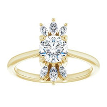 Load image into Gallery viewer, Chatham® Lab-Created Blue Sapphire & 1/4 CTW Diamond Ring