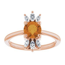 Load image into Gallery viewer, Chatham® Lab-Created Blue Sapphire & 1/4 CTW Diamond Ring