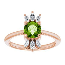 Load image into Gallery viewer, Chatham® Lab-Created Blue Sapphire & 1/4 CTW Diamond Ring