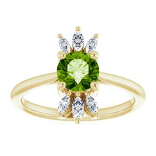 Load image into Gallery viewer, Chatham® Lab-Created Blue Sapphire & 1/4 CTW Diamond Ring