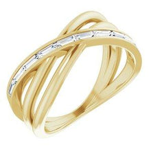 Load image into Gallery viewer, 1/3 CTW Diamond Criss-Cross Ring