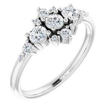 Load image into Gallery viewer, 1/2 CTW Diamond Stackable Ring