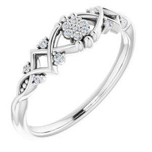 Load image into Gallery viewer, .06 CTW Diamond Vintage-Inspired Ring