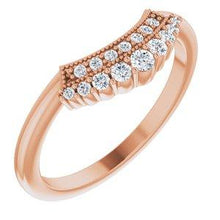 Load image into Gallery viewer, 1/6 CTW Diamond Contour Band