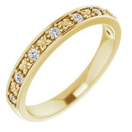 1/6 CTW Diamond Floral Anniversary Band