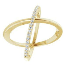 Load image into Gallery viewer, 1/4 CTW Diamond Criss-Cross Ring