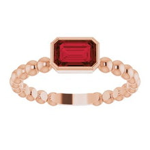 Load image into Gallery viewer, Mozambique Garnet Stackable Family Ring