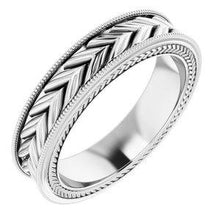 Load image into Gallery viewer, 3 mm Wheat Pattern Band