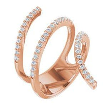 Load image into Gallery viewer, 1/2 CTW Diamond Spiral Wrap Ring