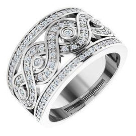 5/8 CTW Diamond Openwork Infinity-Inspired Band
