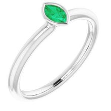 Load image into Gallery viewer, Emerald Stackable Ring