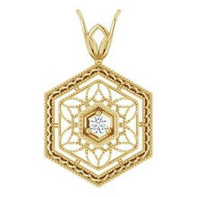 Load image into Gallery viewer, 1.9 mm Round Filigree Pendant Mounting