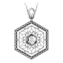 Load image into Gallery viewer, 1.9 mm Round Filigree Pendant Mounting