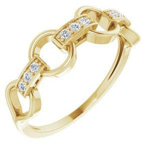 Load image into Gallery viewer, 1/10 CTW Diamond Link Ring
