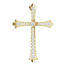 Load image into Gallery viewer, 1/4 CTW Diamond Cross Pendant