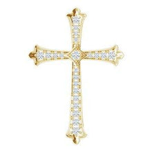 Load image into Gallery viewer, 1/4 CTW Diamond Cross Pendant