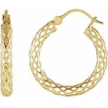 Load image into Gallery viewer, 21x2.5 mm Pierced Tube Hoop Earrings