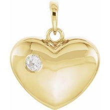 Load image into Gallery viewer, .05 CT Diamond 16.75x12.15 mm Heart Pendant