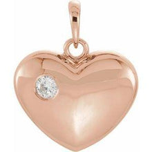 Load image into Gallery viewer, .05 CT Diamond 16.75x12.15 mm Heart Pendant
