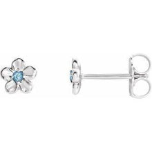 Load image into Gallery viewer, Youth Imitation December Birthstone Flower Earrings
