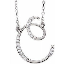 Load image into Gallery viewer, 1/10 CTW Diamond Initial A 16" Necklace
